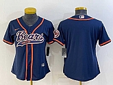 Women's Chicago Bears Blank Navy Blue With Patch Cool Base Stitched Baseball Jersey,baseball caps,new era cap wholesale,wholesale hats